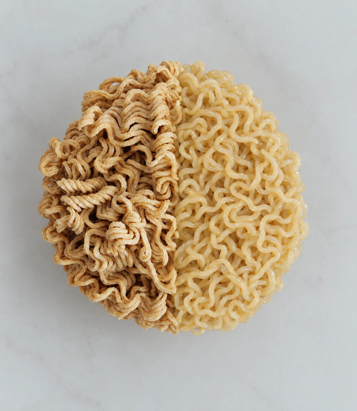 Cooked NOMI noodles, close up