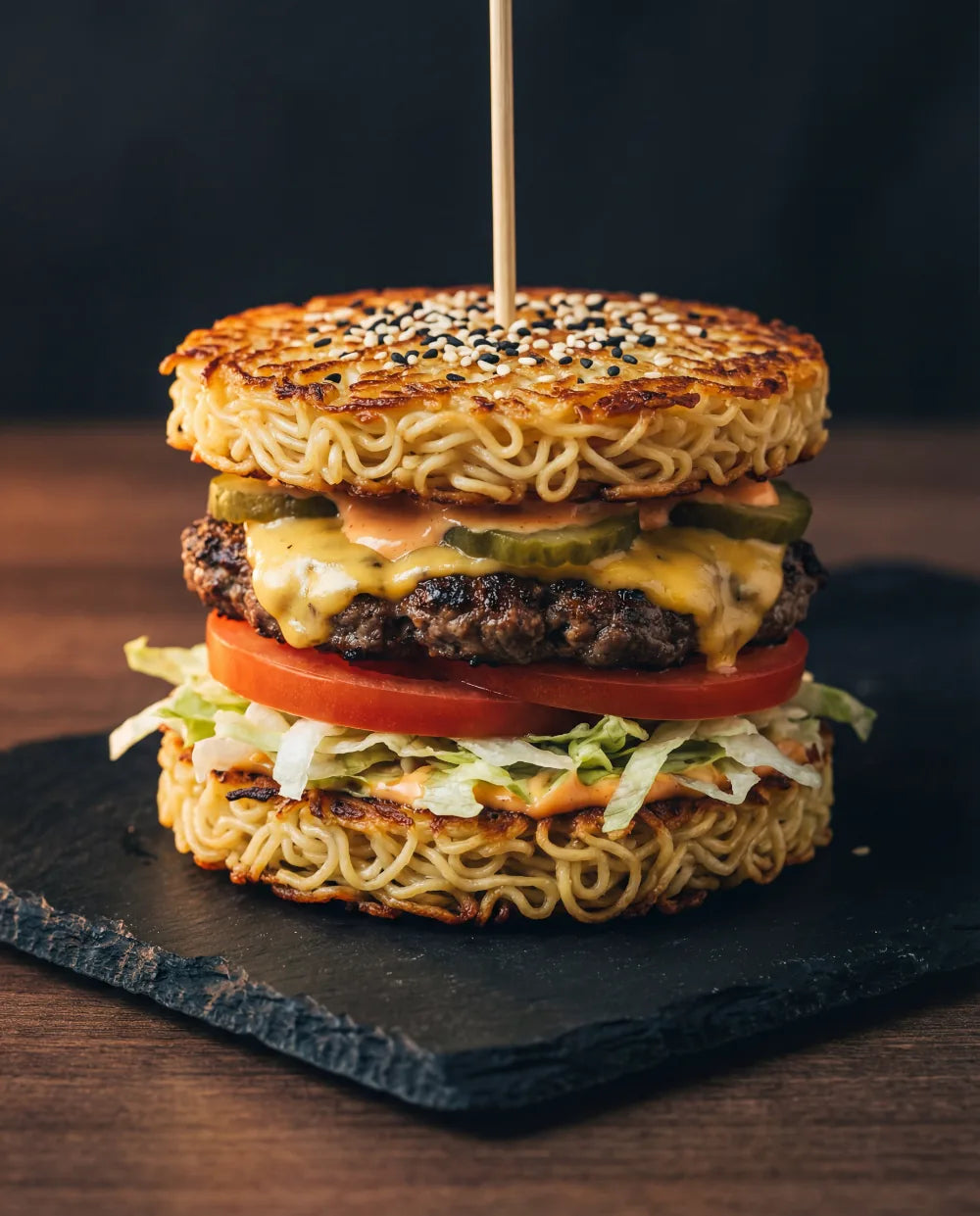 Protein Ramen Burger photo